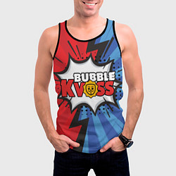 Майка-безрукавка мужская Бабл квас супер геройский узор, цвет: 3D-черный — фото 2