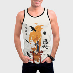 Майка-безрукавка мужская Волейбол Fly High Hinata, цвет: 3D-черный — фото 2