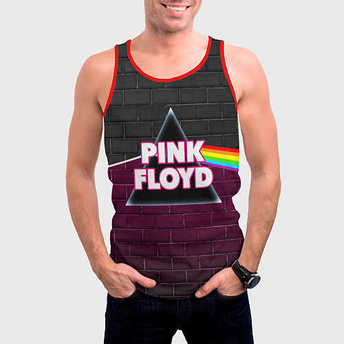 Мужская майка без рукавов PINK FLOYD ПИНК ФЛОЙД / 3D-Красный – фото 3
