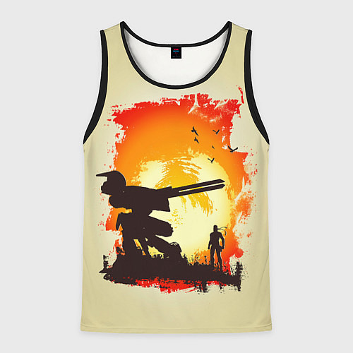 Мужская майка без рукавов Снейк и Метал Гир / 3D-Черный – фото 1