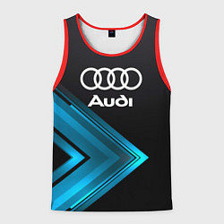 Майка-безрукавка мужская Audi Sport, цвет: 3D-красный