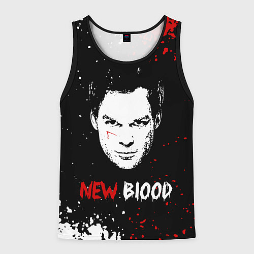 Мужская майка без рукавов Декстер Новая Кровь Dexter New Blood / 3D-Черный – фото 1