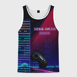 Майка-безрукавка мужская SEGA MEGA DRIVE, цвет: 3D-белый