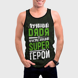 Майка-безрукавка мужская Дядя Super Герой, цвет: 3D-черный — фото 2