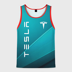 Майка-безрукавка мужская Tesla - Sport, цвет: 3D-красный