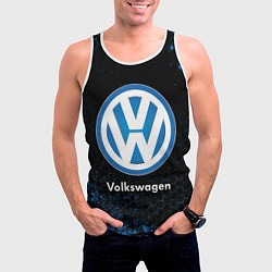 Майка-безрукавка мужская Volkswagen - Объемный, цвет: 3D-белый — фото 2