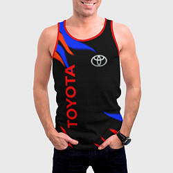 Майка-безрукавка мужская Toyota Разноцветный огонь, цвет: 3D-красный — фото 2