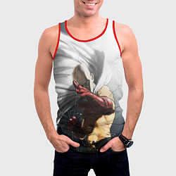 Майка-безрукавка мужская One Punch Man - Сайтама, цвет: 3D-красный — фото 2