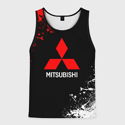 Майка-безрукавка мужская Mitsubishi брызги красок, цвет: 3D-черный