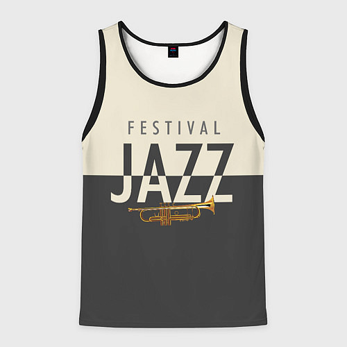 Мужская майка без рукавов JAZZ FESTIVAL / 3D-Черный – фото 1