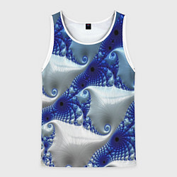 Майка-безрукавка мужская Абстрактные морские ракушки, цвет: 3D-белый