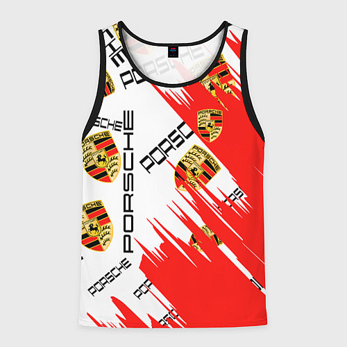 Мужская майка без рукавов Porsche sport / 3D-Черный – фото 1