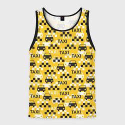 Майка-безрукавка мужская Такси Taxi, цвет: 3D-черный