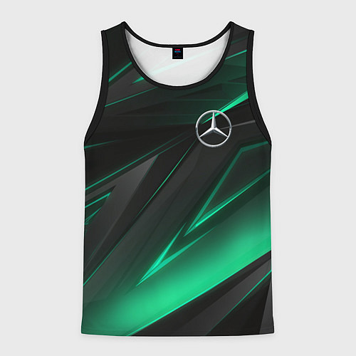 Мужская майка без рукавов MERCEDES-BENZ AMG NEON STRIPES PETRONAS / 3D-Черный – фото 1