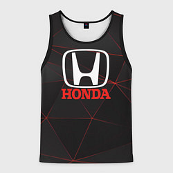 Майка-безрукавка мужская HONDA спорт авто, цвет: 3D-черный