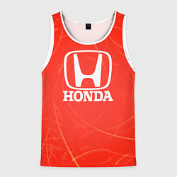 Майка-безрукавка мужская Honda хонда, цвет: 3D-белый