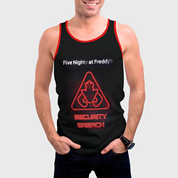 Майка-безрукавка мужская Five Nights at Freddys: Security Breach logo, цвет: 3D-красный — фото 2
