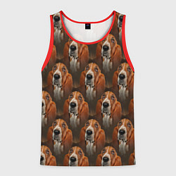 Майка-безрукавка мужская Dog patternt, цвет: 3D-красный