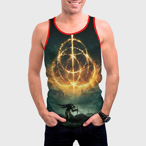 Мужская майка без рукавов ELDEN RING - ВОИН / 3D-Красный – фото 3