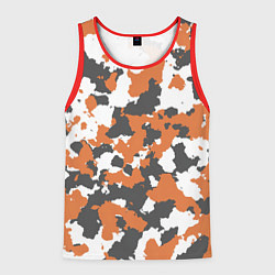 Майка-безрукавка мужская Orange Camo, цвет: 3D-красный