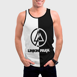 Майка-безрукавка мужская Linkin Park ЧБ, цвет: 3D-черный — фото 2
