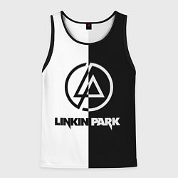 Майка-безрукавка мужская Linkin Park ЧБ, цвет: 3D-черный