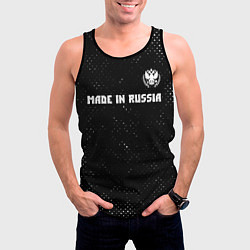 Майка-безрукавка мужская RUSSIA - ГЕРБ Made In Russia - Гранж, цвет: 3D-черный — фото 2