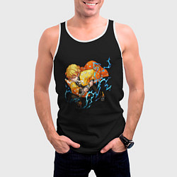 Майка-безрукавка мужская Зеницу Дыхание грома, цвет: 3D-белый — фото 2