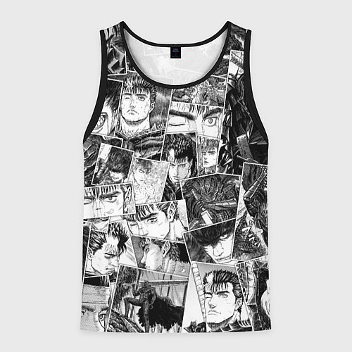 Мужская майка без рукавов Berserk pattern / 3D-Черный – фото 1