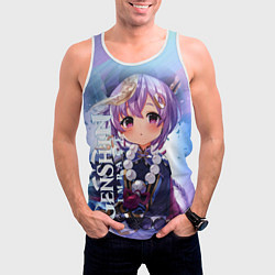 Майка-безрукавка мужская Геншин Ци-Ци, цвет: 3D-белый — фото 2