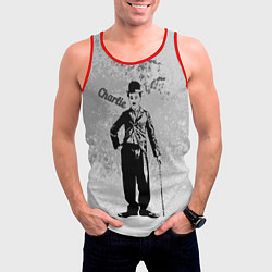 Майка-безрукавка мужская Чарли Чаплин!, цвет: 3D-красный — фото 2