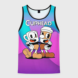 Майка-безрукавка мужская Кружечки Cuphead, цвет: 3D-черный