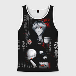Мужская майка без рукавов Токийский Гуль Иероглифы Tokyo Ghoul