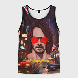 Майка-безрукавка мужская Johnny Cyberpunk2077 Джонни, цвет: 3D-черный