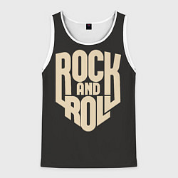 Майка-безрукавка мужская ROCK AND ROLL Рокер, цвет: 3D-белый