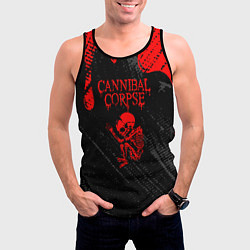 Майка-безрукавка мужская Cannibal corpse потеки крови, цвет: 3D-черный — фото 2