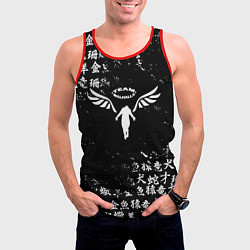 Майка-безрукавка мужская WALHALLA TEAM BLACK WHITE ЛОГО ТОКИЙСКИЕ МСТИТЕЛИ, цвет: 3D-красный — фото 2