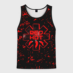 Майка-безрукавка мужская Red Hot Chili Peppers, лого, цвет: 3D-черный