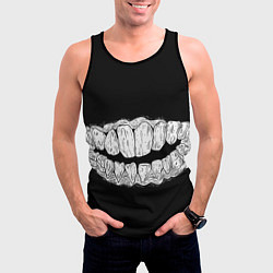 Майка-безрукавка мужская Зубы Каонаси, цвет: 3D-черный — фото 2