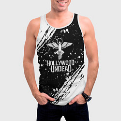 Майка-безрукавка мужская Hollywood undead, цвет: 3D-белый — фото 2