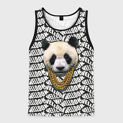 Майка-безрукавка мужская Panda Look, цвет: 3D-черный