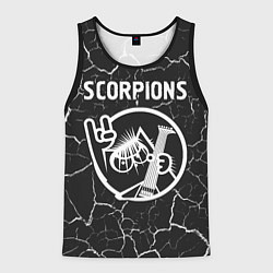 Майка-безрукавка мужская Scorpions КОТ Трещины, цвет: 3D-черный