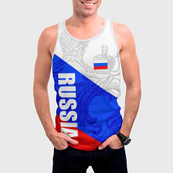 Майка-безрукавка мужская RUSSIA - SPORTWEAR - ТРИКОЛОР, цвет: 3D-белый — фото 2