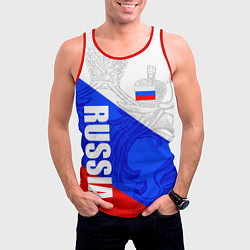 Майка-безрукавка мужская RUSSIA - SPORTWEAR - ТРИКОЛОР, цвет: 3D-красный — фото 2