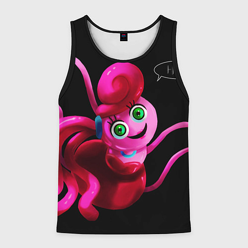 Мужская майка без рукавов POPPY PLAYTIME - Mommy long legs Мама длинные ноги / 3D-Черный – фото 1