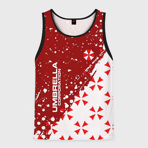 Мужская майка без рукавов Resident Evil Umbrella Corporation паттерн / 3D-Черный – фото 1