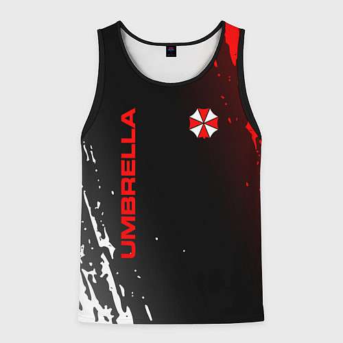 Мужская майка без рукавов Resident evil амбрелла / 3D-Черный – фото 1