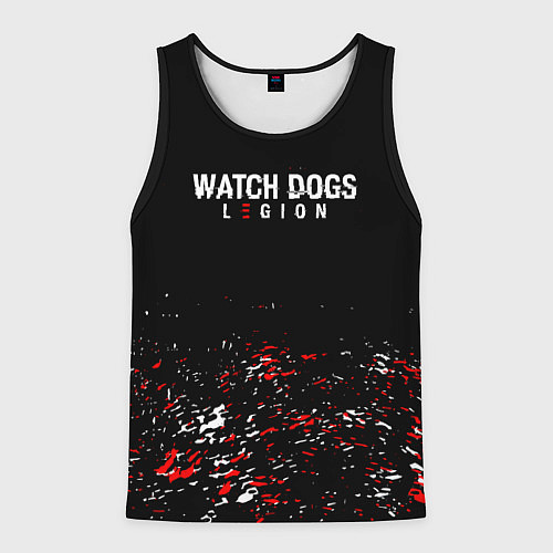 Мужская майка без рукавов Watch Dogs 2 Брызги красок / 3D-Черный – фото 1