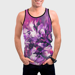 Майка-безрукавка мужская Wild flowers, цвет: 3D-черный — фото 2