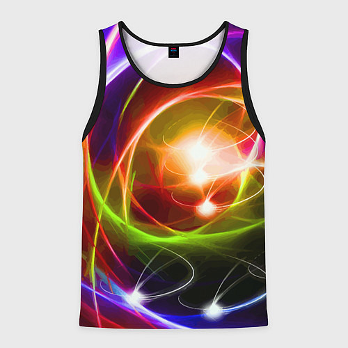 Мужская майка без рукавов Галактическое звёздное пространство Galactic Star / 3D-Черный – фото 1